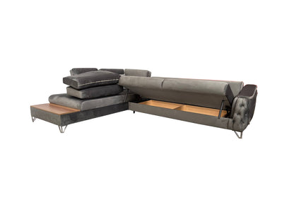 Victoria Corner Sofa Bed with Storage - Velvet