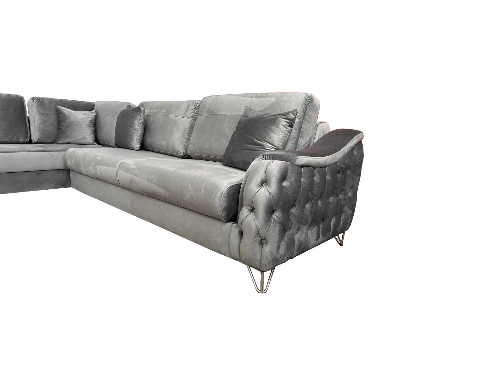 Victoria Corner Sofa Bed with Storage - Velvet