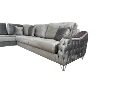 Victoria Corner Sofa Bed with Storage - Velvet