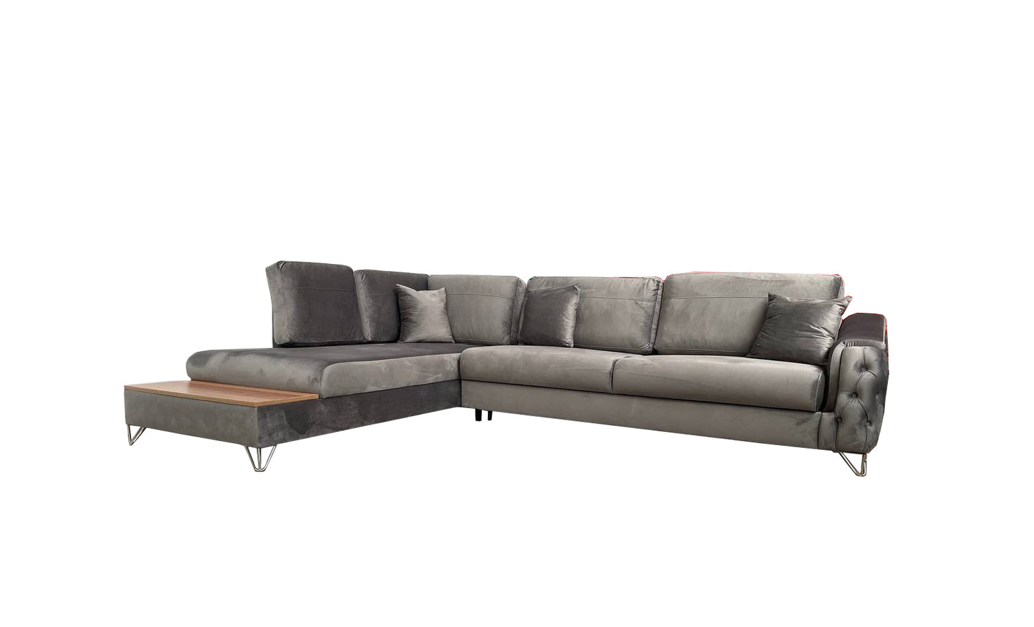 Victoria Corner Sofa Bed with Storage - Velvet