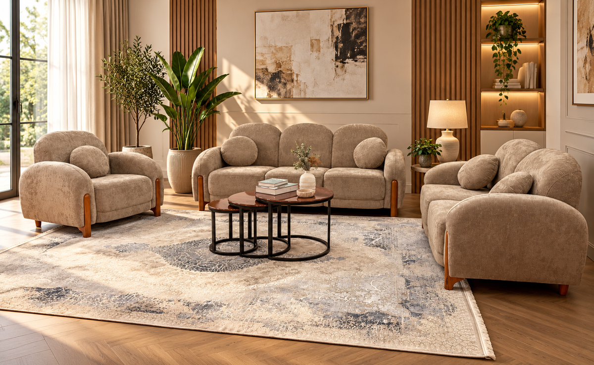 Daffodil Sofa Set – Modern 3+2+1 Living Room Sofa Collection